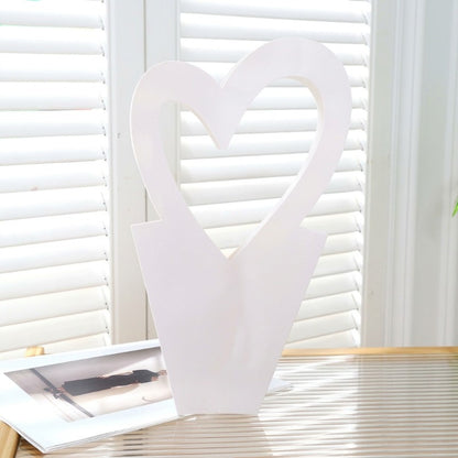 Heart Cutout Kraft Paper Bouquet Bags Pack 10