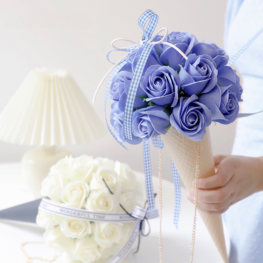 Plastic Ice Cream Cone Flower Box Pack 5