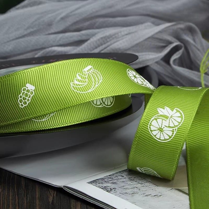 Fruit Printed Grosgrain Ribbon (2.5cmx49Yd)