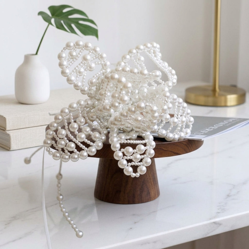 Handcrafted Pearl Flower Bridal Bouquet