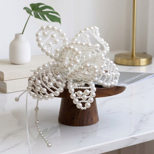 Handcrafted Pearl Flower Bridal Bouquet