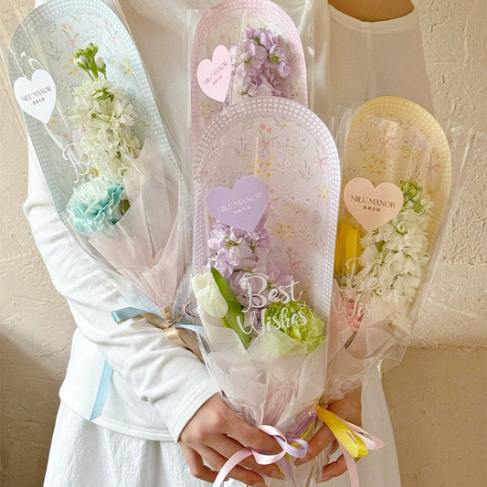 Backing Paper & Clear Single Rose Stem Set Pack 50