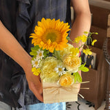 Load image into Gallery viewer, Natural Pine Wooden Square Flower Box