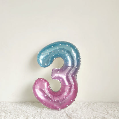 40 Inch Gradient Starry Number Balloon