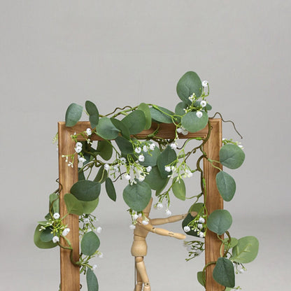 Artificial Eucalyptus Garland with Flowers (170cmL)