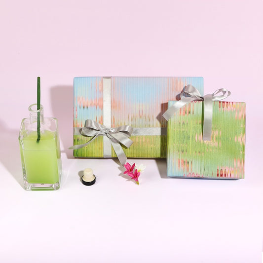 Papier cadeau effet verre dépoli 3D (50x70 cm), lot de 2