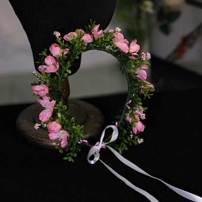 Pink Flowers Bridal Headpiece