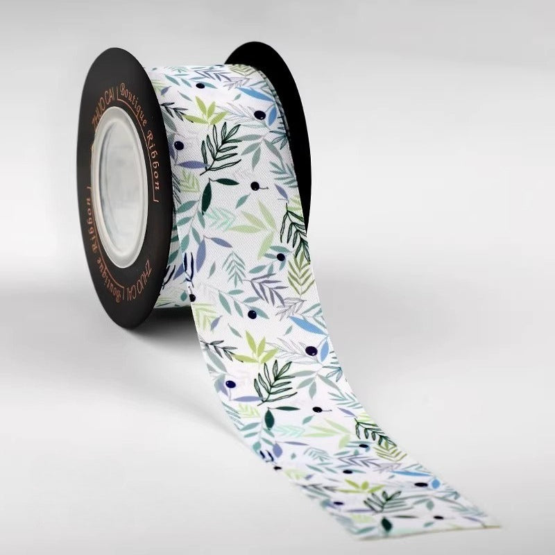 Spring Botanical Printed Ribbon (4cmx10Yd)