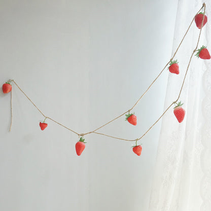 Artificial Fruit Strawberry Garland (180cmL)