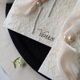 Load image into Gallery viewer, Champagne-hued Vow Cards with Ribbon (Set of 2)