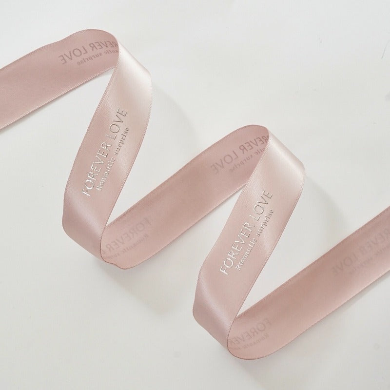 "Forever Love" Printed Satin Ribbon (25mm x 20Yd)