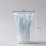 Load image into Gallery viewer, Artistic Irregular Wave Glass Vase