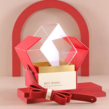 Load image into Gallery viewer, Red Square Favor Box with Acrylic Lid Set of 10