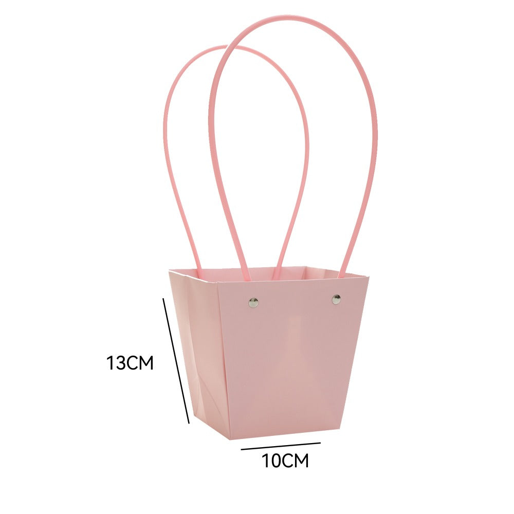 Pink Kraft Paper Flower Bouquet Bags Pack 10