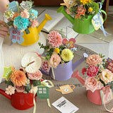 Load image into Gallery viewer, Mini Watering Can Floral Design Container