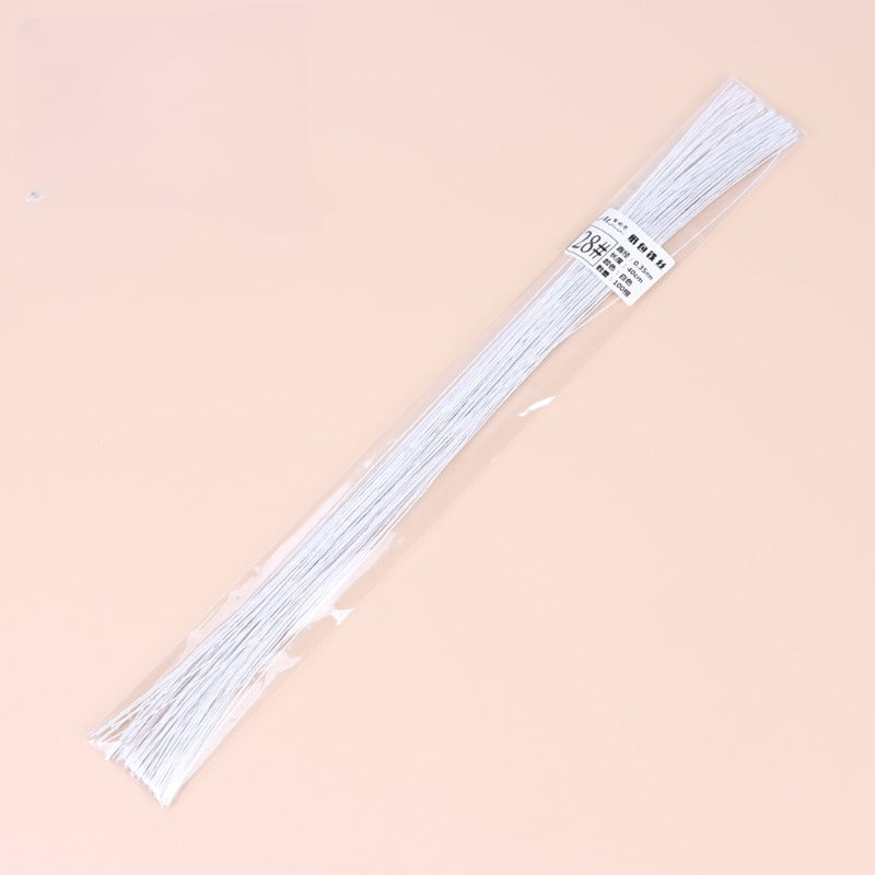 White Floral Wire for Crafts Pack 100