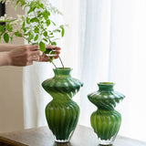 Load image into Gallery viewer, Modern Sculptural Twisted Glass Vase