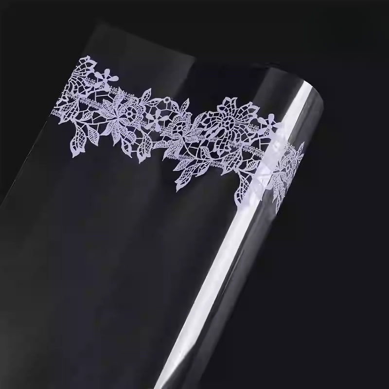 20pcs Lace Print Clear Cellophane Wrap (57x57cm)
