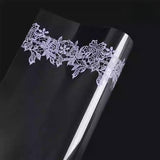 Load image into Gallery viewer, 20pcs Lace-Printed Clear Cellophane Bouquet Wrap (57x57cm)