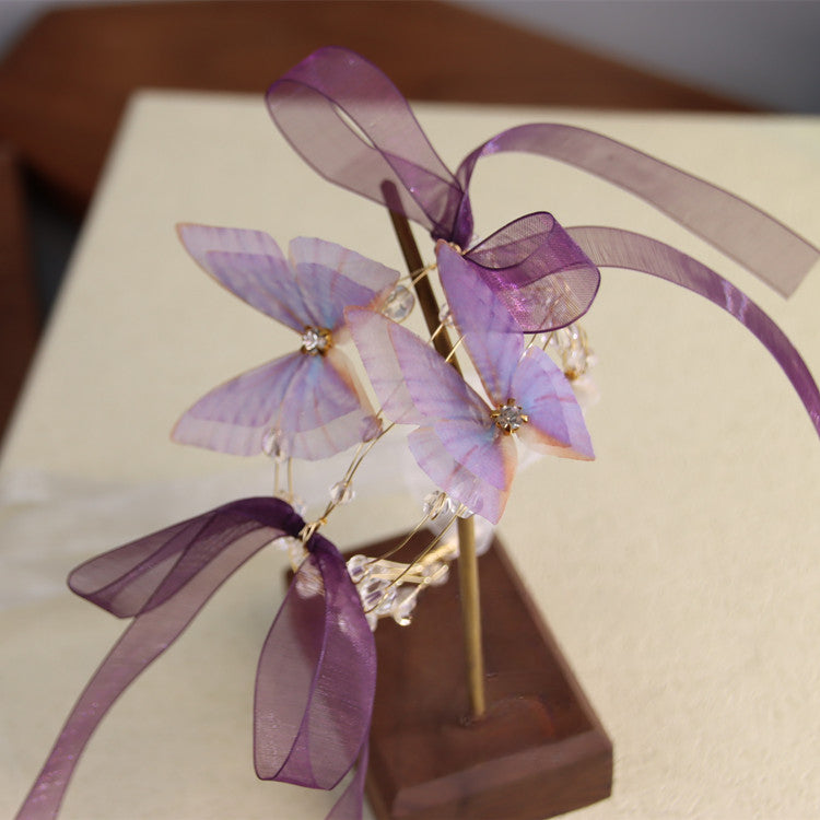 Organza Butterfly Wrist Corsages for Bridesmaids