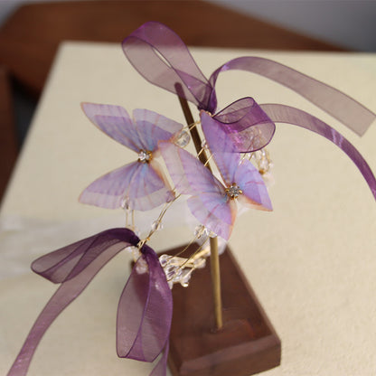 Organza Butterfly Wrist Corsages for Bridesmaids