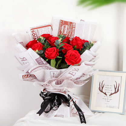 20pcs Newspaper Print Cellophane Wrap (58x58cm)