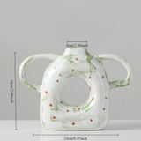 Load image into Gallery viewer, Creamy Double Ear Ceramic Art Vase