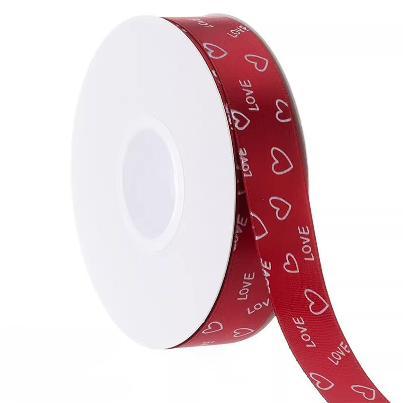 LOVE Hearts Valentine's Day Ribbon (2.5cmx40Yd)