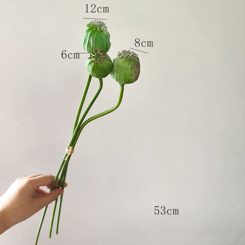 21" Artificial Poppy Pods Spray