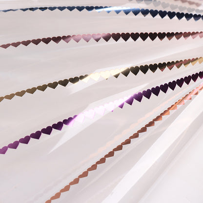 20 pièces Emballage cellophane transparent motif cœur (58x58 cm)