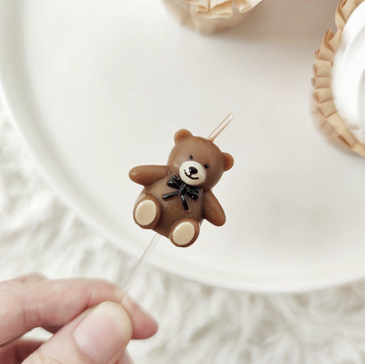 Bougie d'anniversaire en forme d'ourson pour gâteau