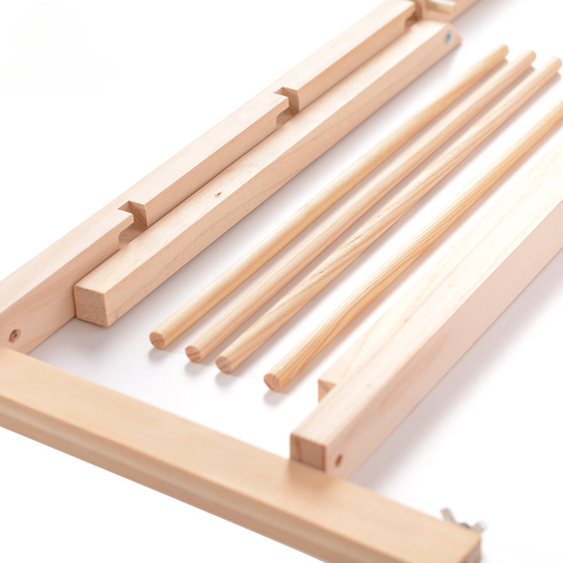 Wall-Mounted Wooden Ribbon Organizer Rack