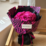 Load image into Gallery viewer, 20pcs Stylish Zebra Print Flower Wrap Paper (57x57cm)