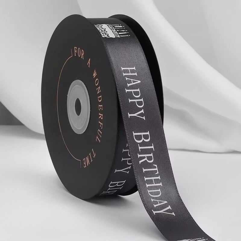 Happy Birthday Satin Ribbon (2.5cmx45Yd)