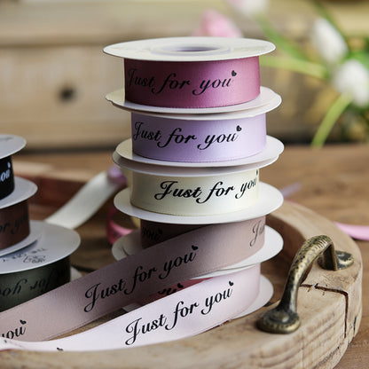 Ruban en coton JUST FOR YOU (2,5 cm x 9,1 m)