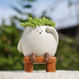 Load image into Gallery viewer, Cute Smiley Face Resin Succulent Planter