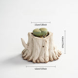 Load image into Gallery viewer, Mini Tree Stump Ceramic Succulent Planter