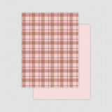 Load image into Gallery viewer, Vintage Plaid Kraft Floral Wrap Paper Pack 20 (15" x 20")