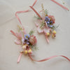 wrist corsage + boutonniere