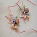 wrist corsage + boutonniere