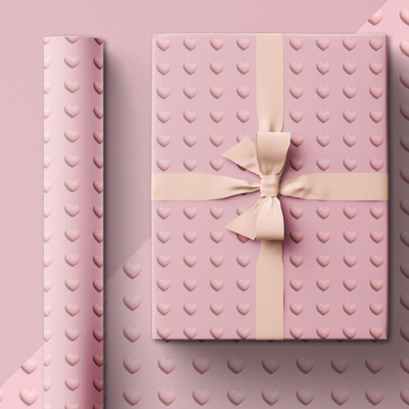 Valentine's Day Heart Gift Wrap Paper (50x70cm) Pack 2