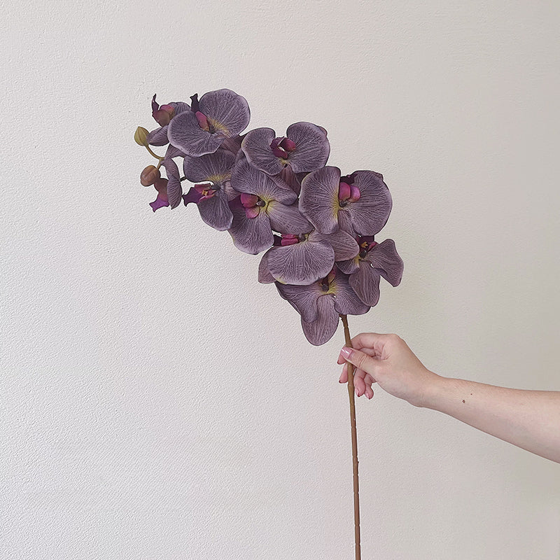 Fleur d'orchidée artificielle à longue tige de 37 po