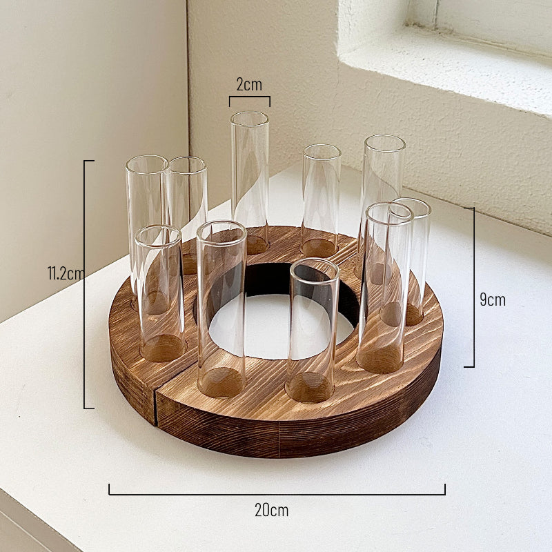 Flexible Wooden Test Tube Vase