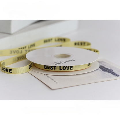 Ruban gros-grain BEST LOVE (1 cm x 22 m)