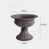 Load image into Gallery viewer, Vintage Metal Urn Planter Trumpet Vase
