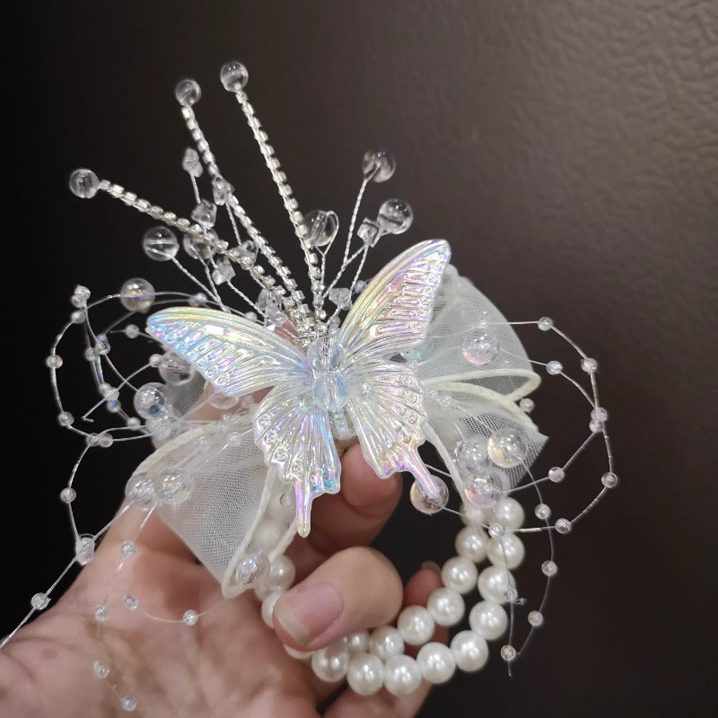 Whimsical Butterfly Wedding Wrist Corsage