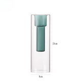 Load image into Gallery viewer, Double-Walled Colored Glass Cylinder Vase