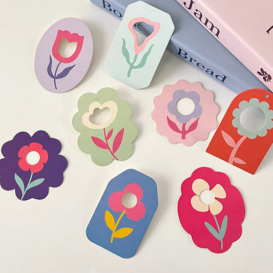 24 étiquettes cadeaux à motif floral ajouré de printemps