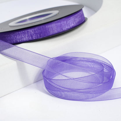 Solid Color Sheer Organza Ribbon (10mmx50Yd)