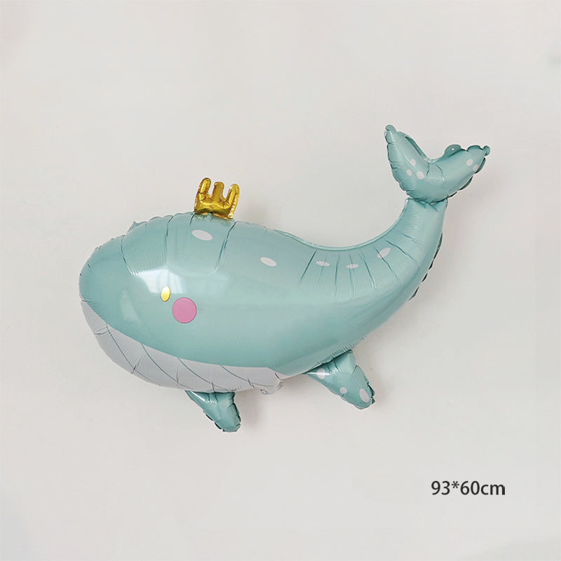 40 Inch Blue Standing Number Balloons with Crown